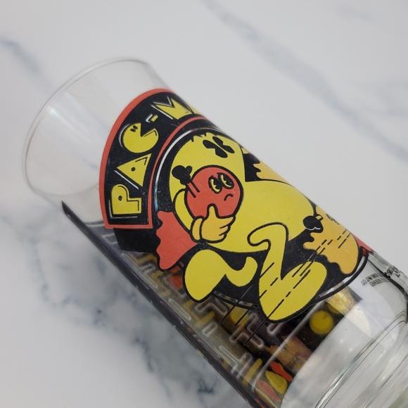 Vtg PAC-MAN Glass Tumbler 1982 Bally Midway - Picture 6 of 16